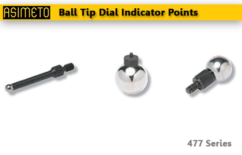 ASIMETO,P100,Ball Tip Dial Indicator Points,477-01-9