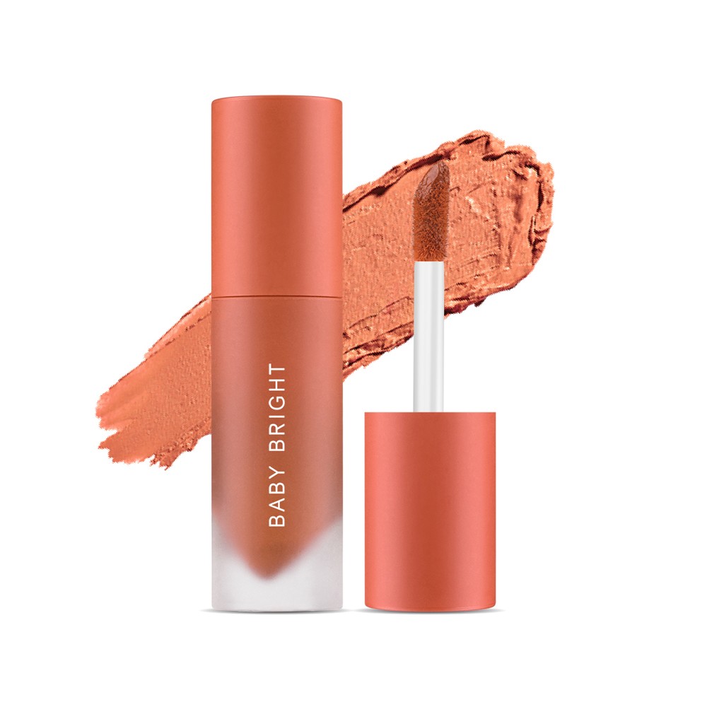 Baby Bright Lip & Cheek Velvet Cherry Blossom Sakura 2.4G. #01 YUZU TEA เบบี้ไบร์ท ลิปแอนด์ชีคเวลเวทเชอร์รี่บลอสซั่มซากุระ ลิปเนื้อครีมกำมะหยี่ 2.4g. สี 01 YUZU TEA