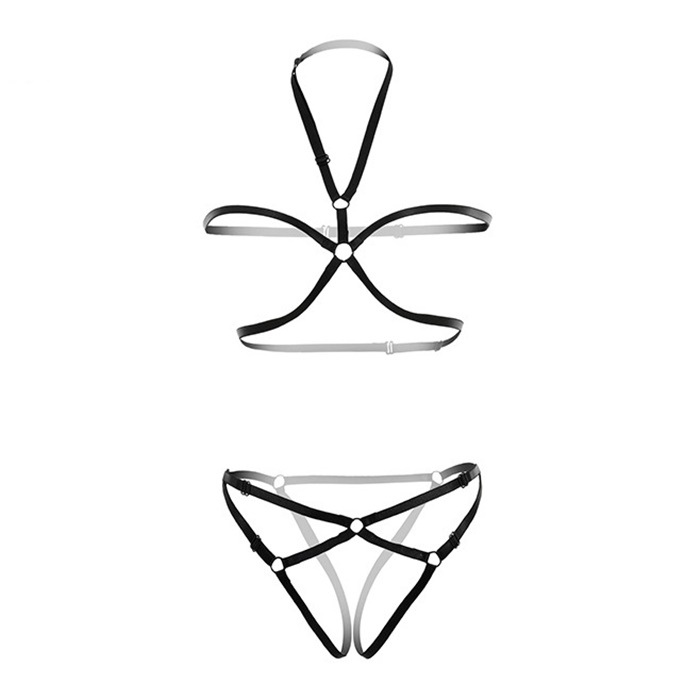 A099-11 ชุดสายรัดตัวอีโรติก ชุดชั้นในสายรัดตัวเซ็กซี่ ตัวชุดมาในแบบสายรัดยางยืดเชื่อมต่อกันเป็นชุดชั้นใน รหัสนี้มาในแบบ 2 ชิ้นบนล่างตามรูปถ่ายสินค้าจริงเลยค่ะ