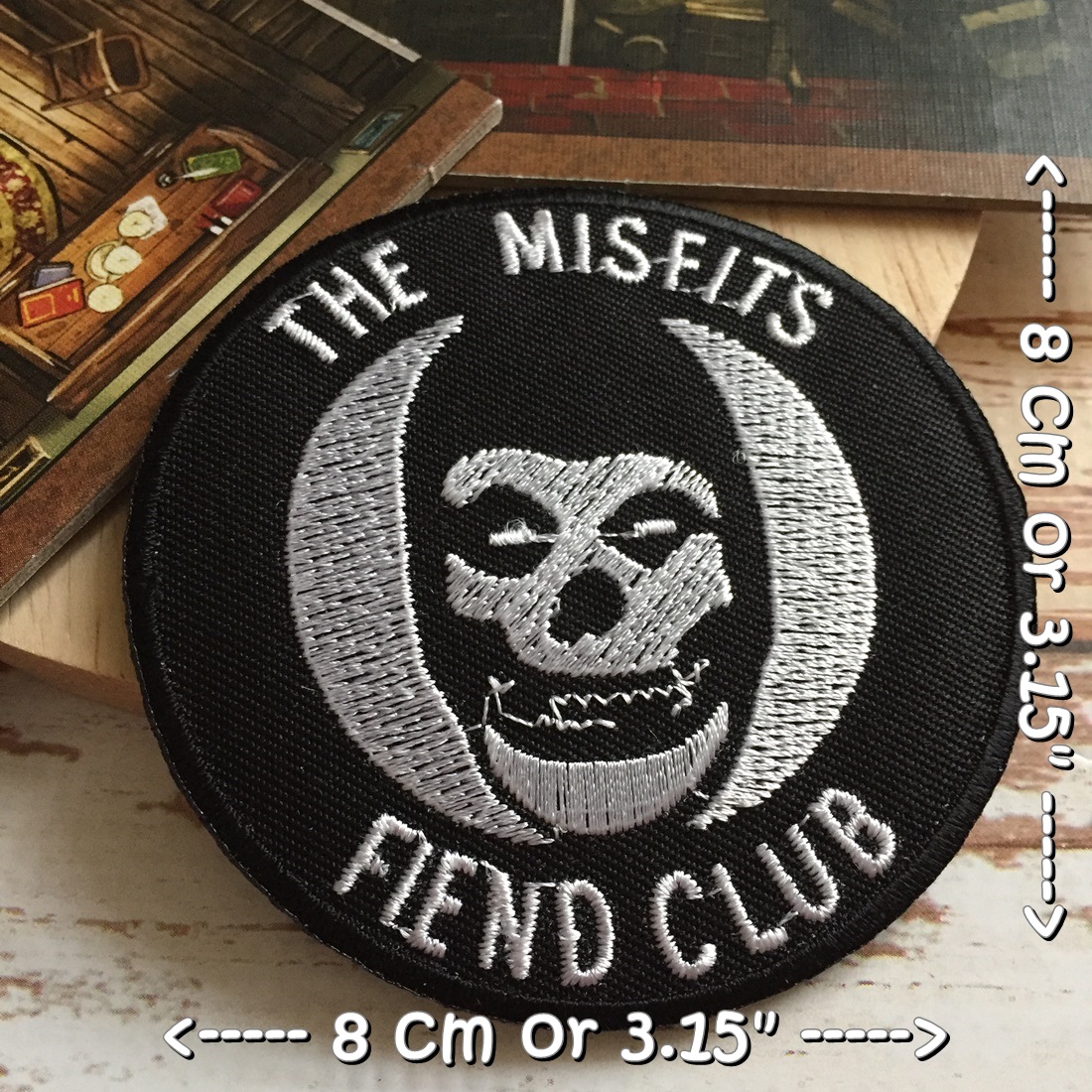 misfits วงดนตรี ร็อค เฮฟวี่เมทัล พังค์ ตัวรีดแบบปัก อาร์มปัก ตัวรีดติดเสื้อ ตัวรีด ติดกระเป๋า ติดหมวก ติดแจ๊คเก็ต Rock Iron on Embroidered Patch
