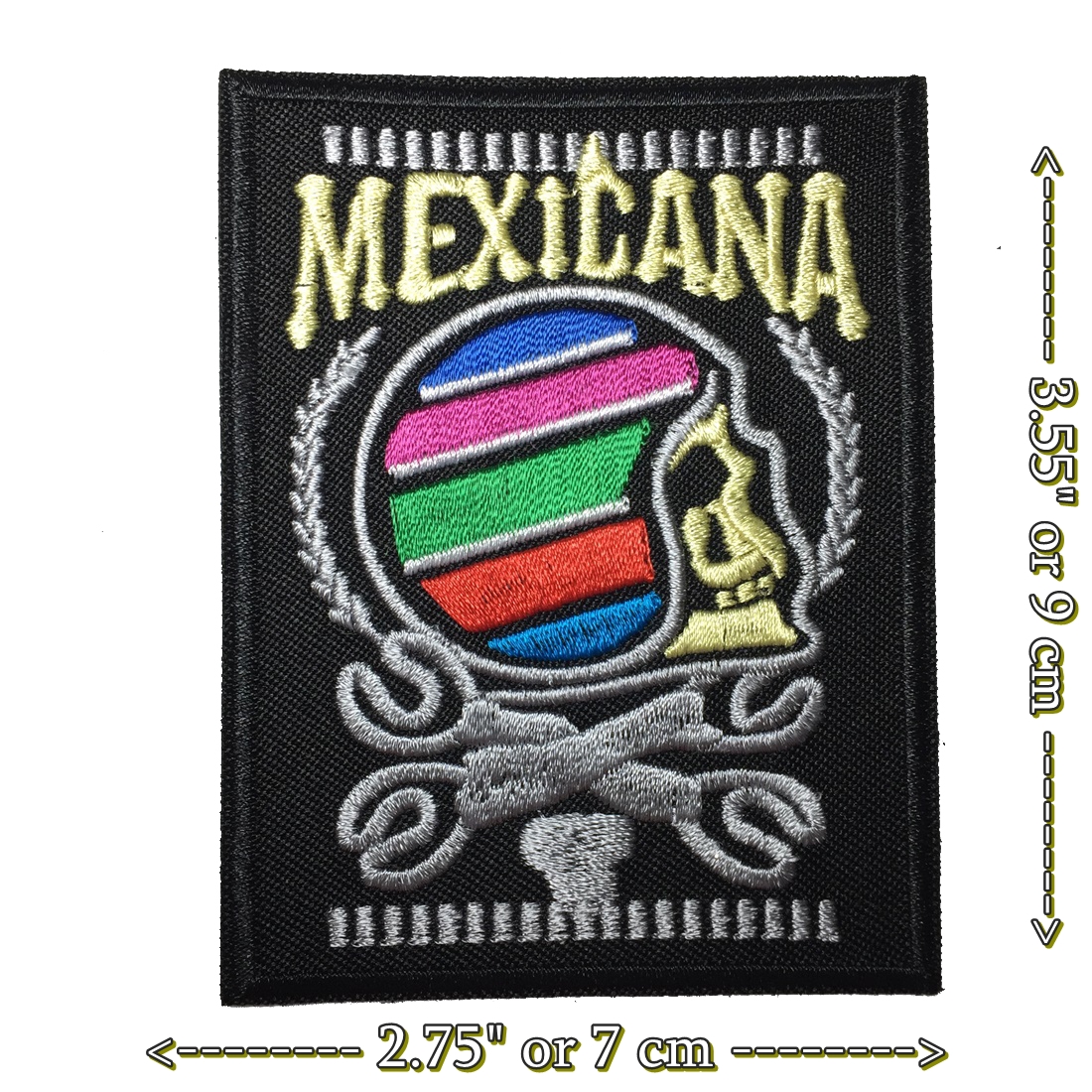 Maxicana Biker รถแข่ง ตัวรีดติดเสื้อ อาร์มรีด อาร์มปัก ตกแต่งเสื้อผ้า หมวก กระเป๋า แจ๊คเก็ตยีนส์ Racing Embroidered Iron on Patch
