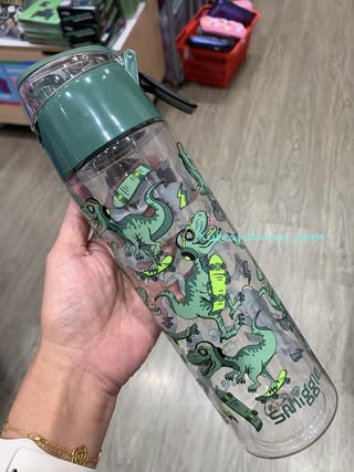กระติกน้ำ สเปรย์+ยกดื่ม Smiggle splitz Lid- -ไดโน เขียว