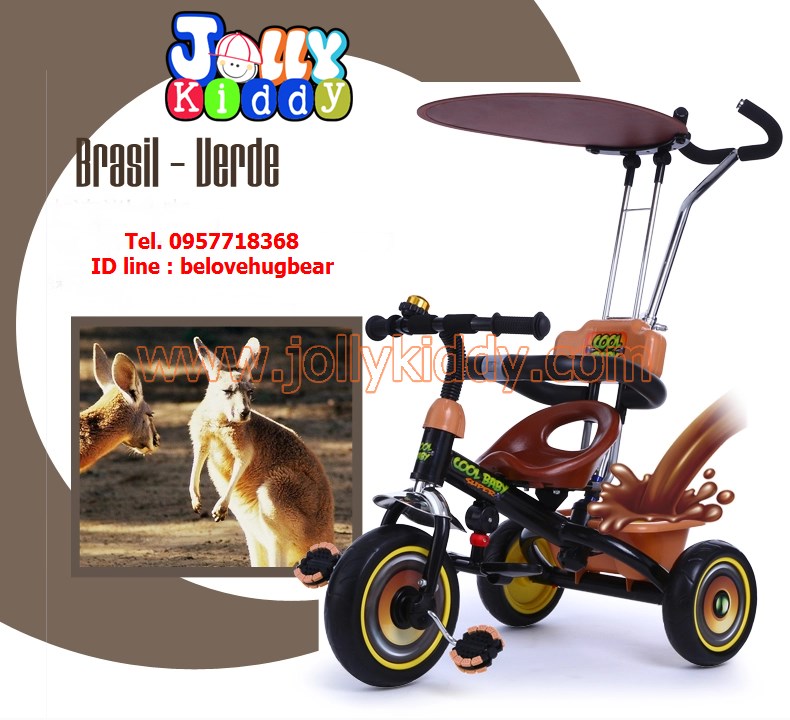 TP 21515 รถสามล้อเด็ก สีเขียว มัลติฟังชั่นเป็นรถเข็นก็ได้ รูปทรงสวยทันสมัย ถอดประกอบได้