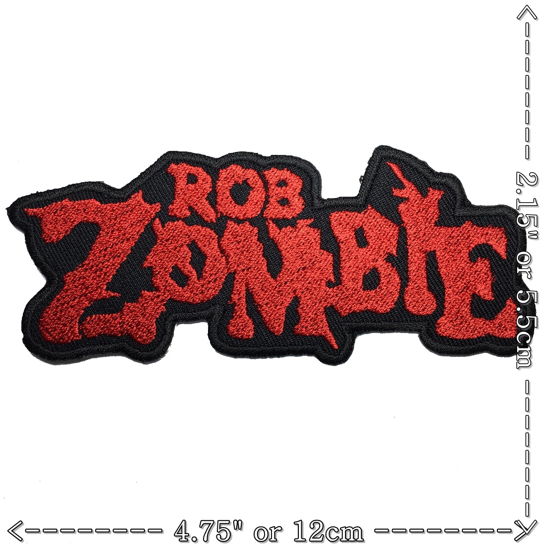 Rob Zombie ตัวรีดติดเสื้อ อาร์มรีด อาร์มปัก ตกแต่งเสื้อผ้า หมวก กระเป๋า แจ๊คเก็ตยีนส์ Rock Iron on Embroidered Patch