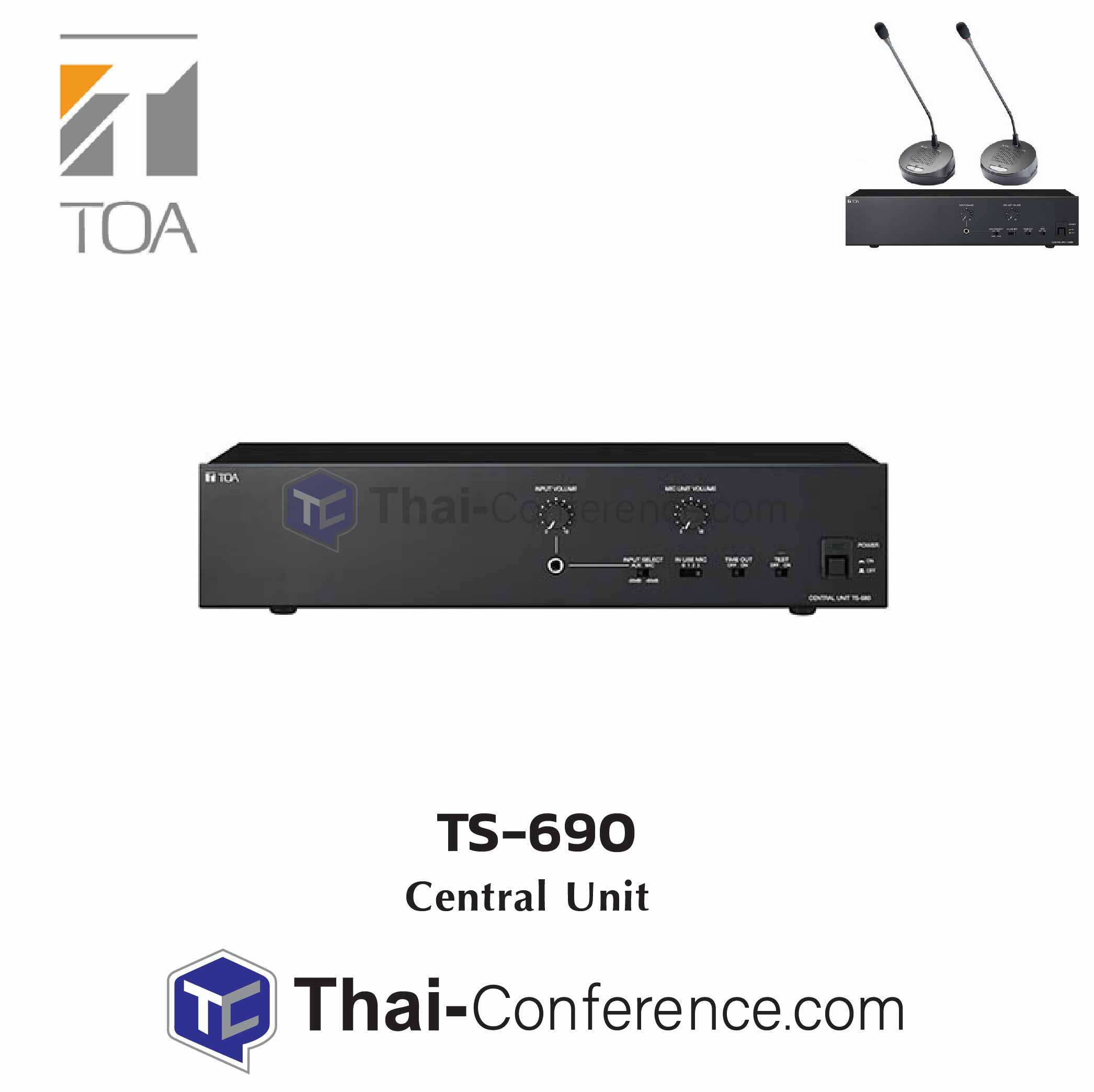 TOA TS-690-AS Central Unit microphone ไมค์ประชุม ชุดประชุม ไมค์ห้องประชุม ไมค์ conference
