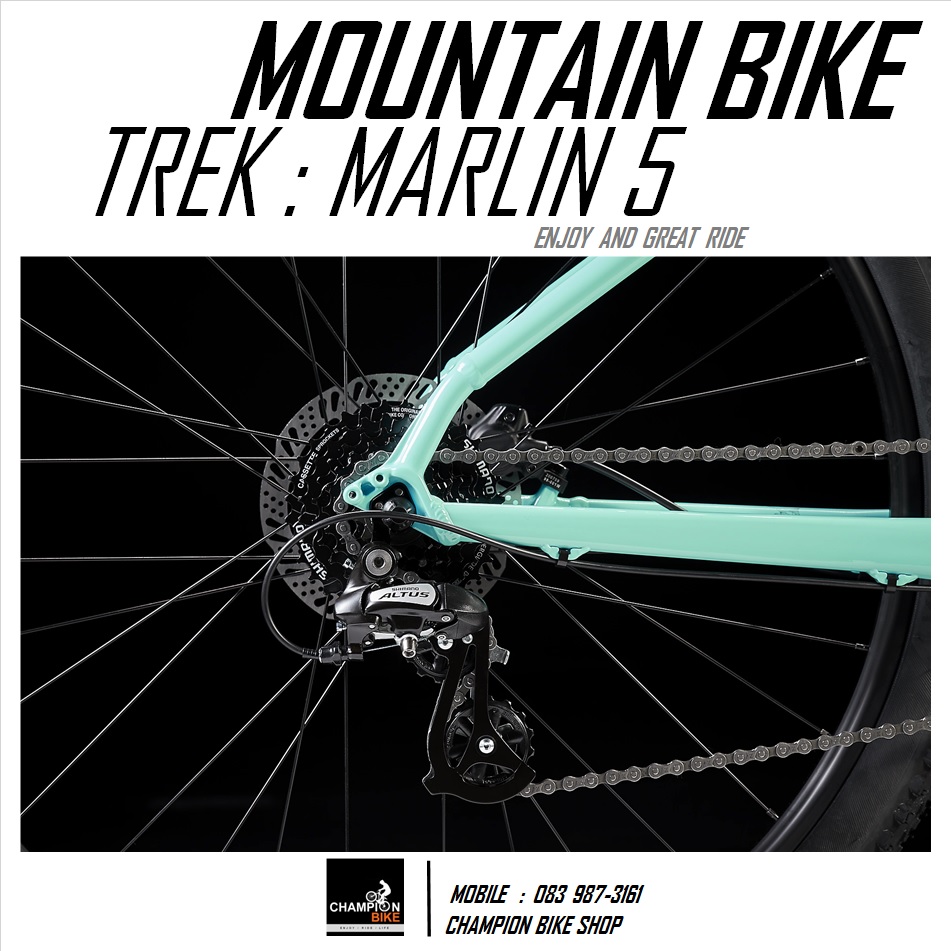จักรยานเสือภูเขา TREK MARLIN 5 DISC MOUNTAIN BIKE - 2022 สีเขียวนีออน-เขียวมินต์