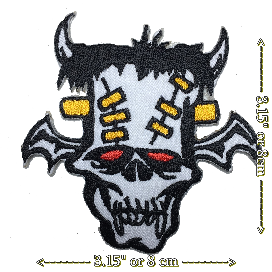 ซอมบี้ แฟรงเก้น สไตน์ ตัวรีดติดเสื้อ อาร์มรีด อาร์มปัก ตกแต่งเสื้อผ้า หมวก กระเป๋า แจ๊คเก็ตยีนส์ Dark Embroidered Iron on Patch