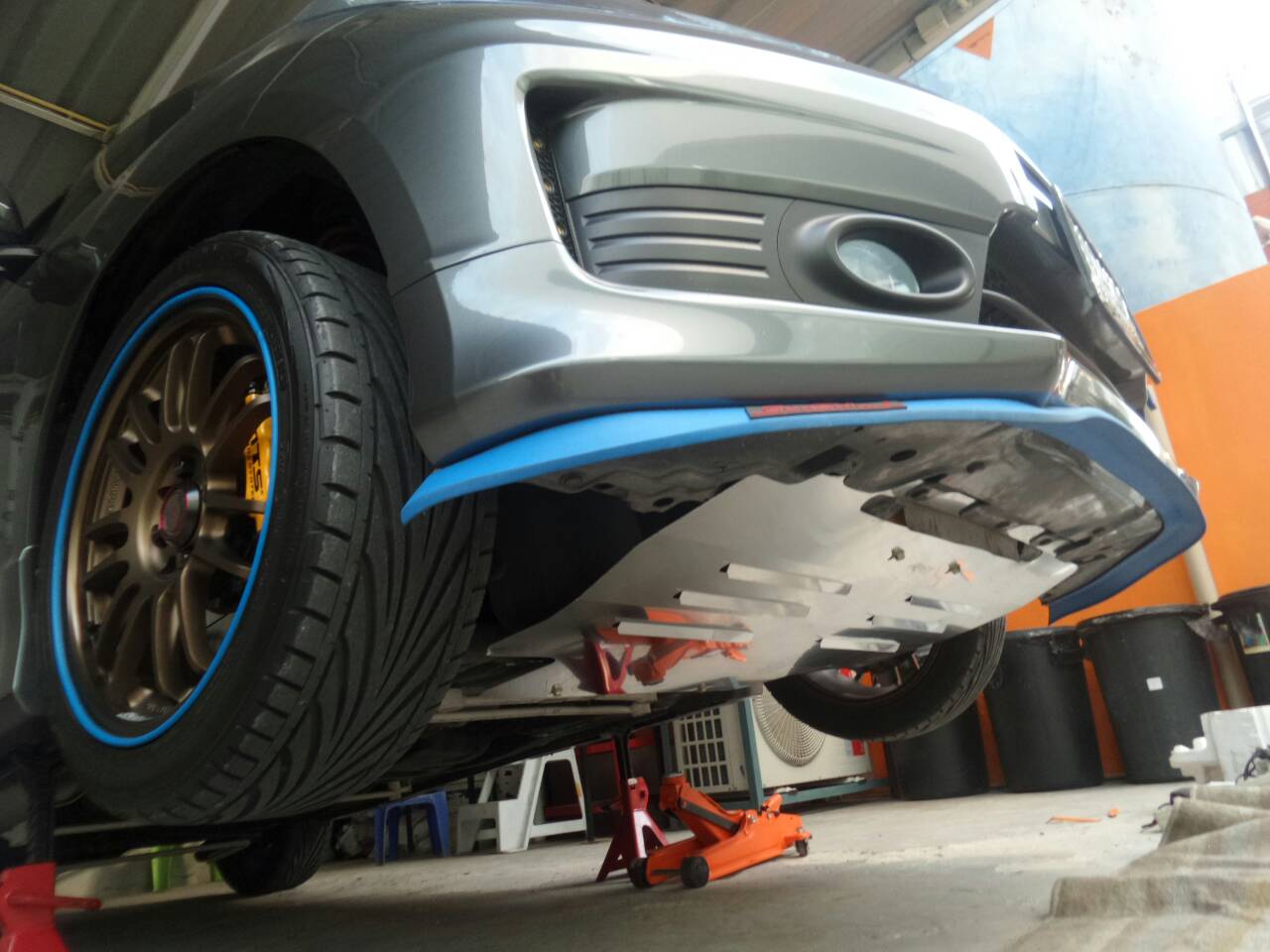 แผ่นปิดใต้ห้องเครื่องอลูมิเนียม Honda Jazz GE Raceplate_Undertray