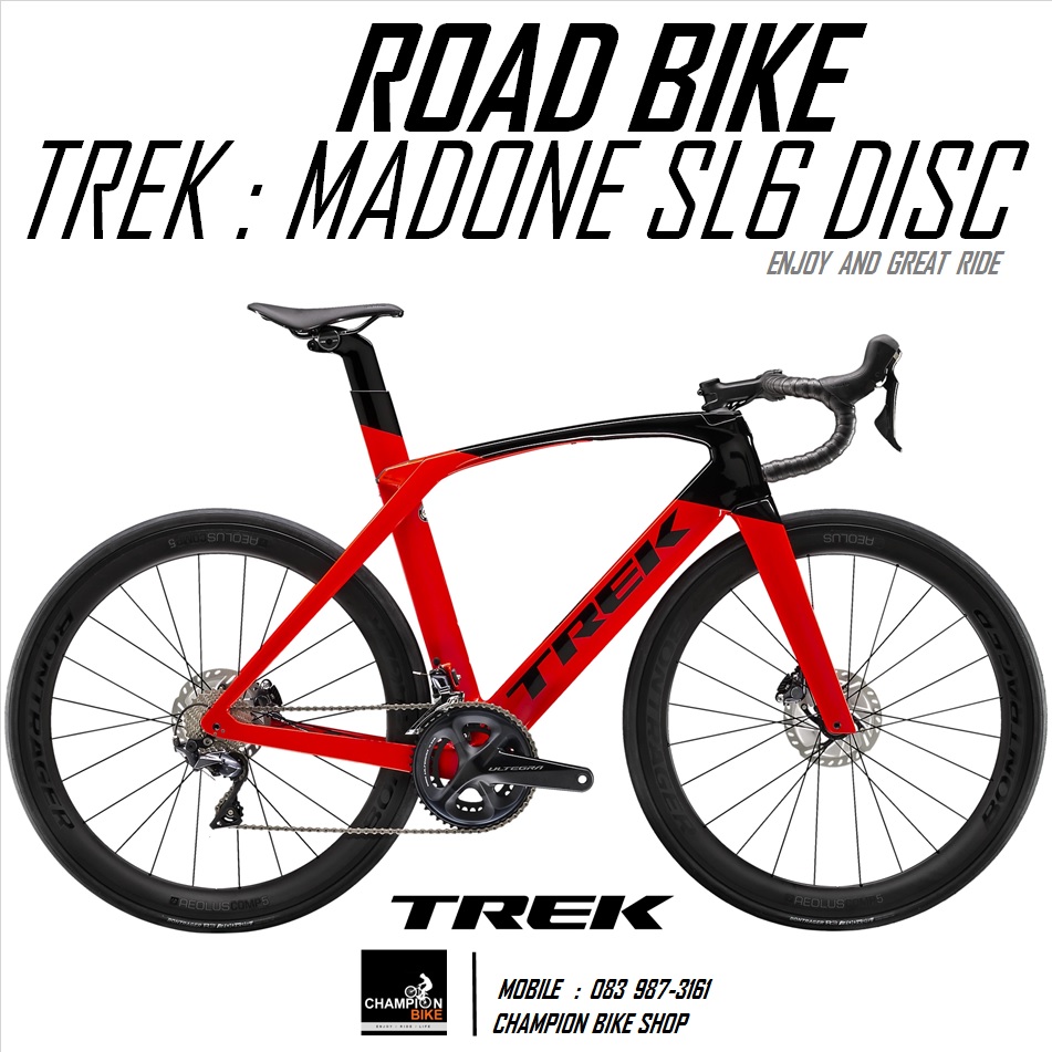 จักรยานเสือหมอบ TREK MADONE SL 6 DISC AERO ROAD BIKE - 2021 สีแดง-ดำ