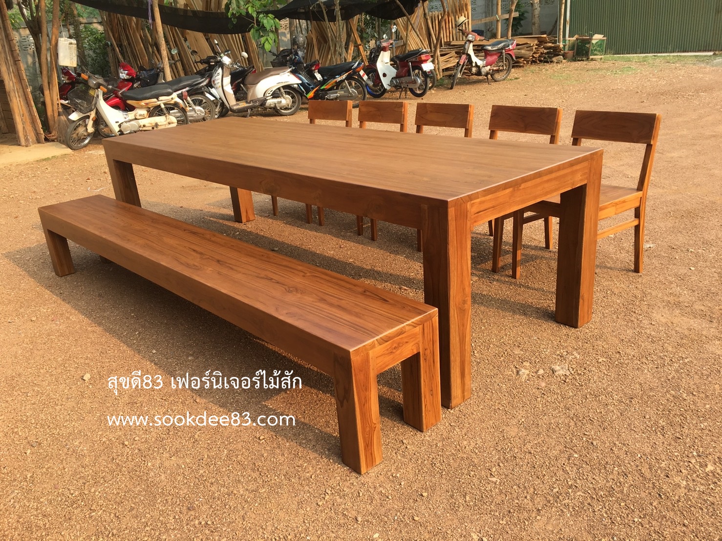 ชุดโต๊ะกินข้าวขาตรง 3 ม.