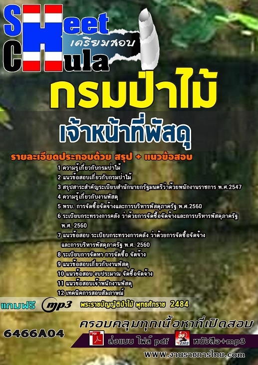 เเนวข้อสอบเจ้าหน้าที่พัสดุ กรมป่าไม้ 2564