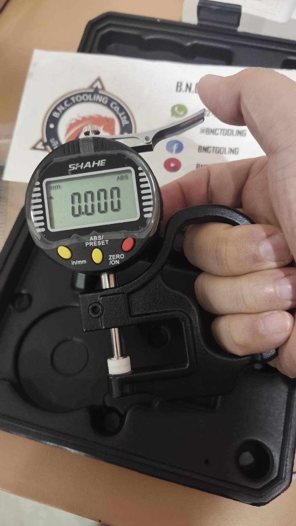 #เกจวัดความหนาไมครอน, #SHAHE, Digital Micron Thickness Gauge