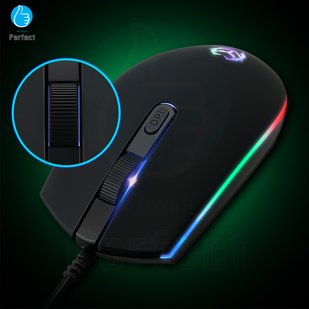 เมาส์ เมาส์ USB เมาส์เกมมิ่ง ความแม่นยำสูงปรับ DPI 800 - 1600 มาพร้อมไฟ LED ในตัว เหมาะกับเกมส์ ทำงาน รุ่น JM610
