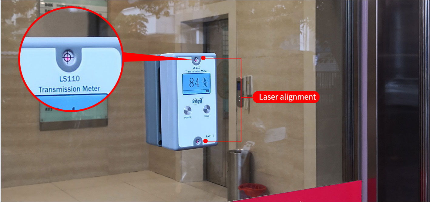Linshang LS110 Light Transmittance Meter,Visible Light Transmittance Meter Split LS110, Stick-film Glass Car Window Parallel Optical Path Simple Operation High Precision,