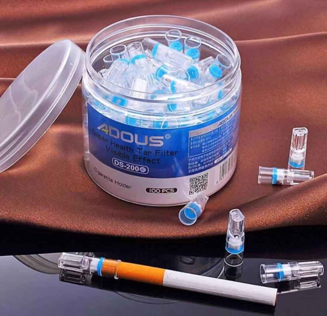 ADOUS DS-200 (สีฟ้า) - ที่กรองบุหรี่ 100 ชิ้น (มวนใหญ่ปกติ และมวน 5.0)