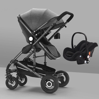 รถเข็นเด็ก Bechild High Stand Luxury Premium 3 in 1 (พร้อมตะกร้าคาร์ซีท) CS10135