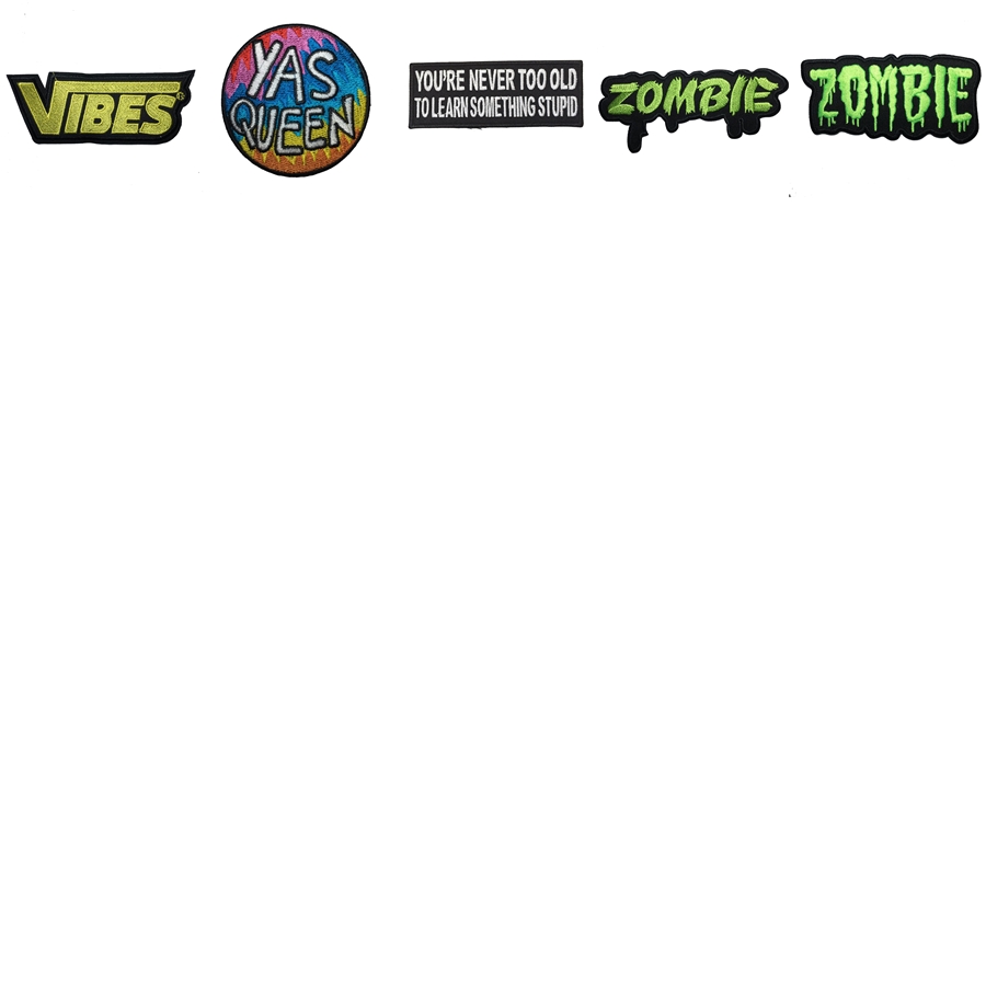 อาร์มปัก สโลแกน คำกวนๆ ไบค์เกอร์ ตัวรีดติดเสื้อ Iron on Patch (บอกลายที่ต้องการทางแชท)