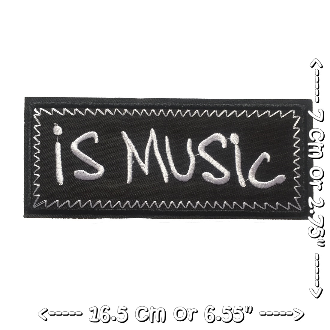 Is Music ตัวรีดติดเสื้อ อาร์มรีด อาร์มปัก ตกแต่งเสื้อผ้า หมวก กระเป๋า แจ๊คเก็ตยีนส์ Hipster Embroidered Iron on Patch