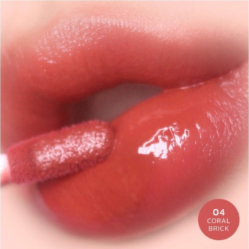 Sasi x BT21 Shining Star Glassy Tint 3g. #04 Coral Brick ลิปทินท์ ศศิ ชายนิ่ง สตาร์ กลาสซี่ ทินท์ ลิปศศิ ลิปทินท์เนื้อกึ่งกลอส ฉ่ำวาว ขนาด 3 กรัม สี 04 Coral Brick