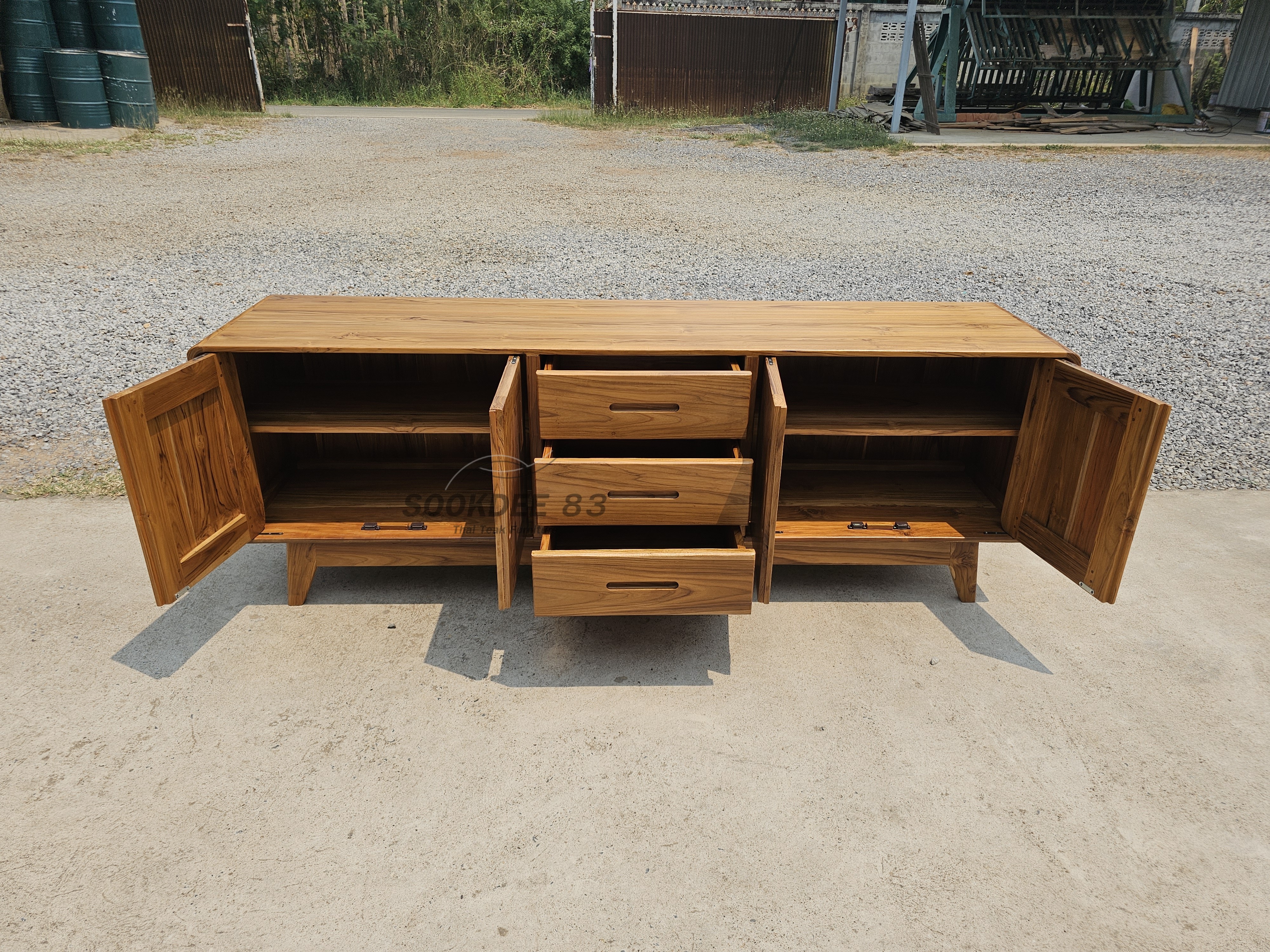 ชั้นวางทีวีบานเรียบ