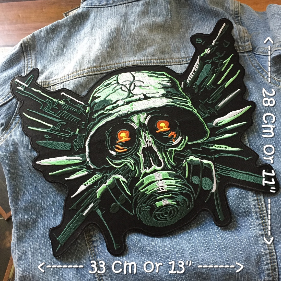 ทหาร Army ไบค์เกอร์ Biker ตัวรีดติดเสื้อ อาร์มรีด อาร์มปัก ตกแต่งเสื้อผ้า หมวก กระเป๋า แจ๊คเก็ตยีนส์ Embroidered Iron on Patch ไซส์ใหญ่