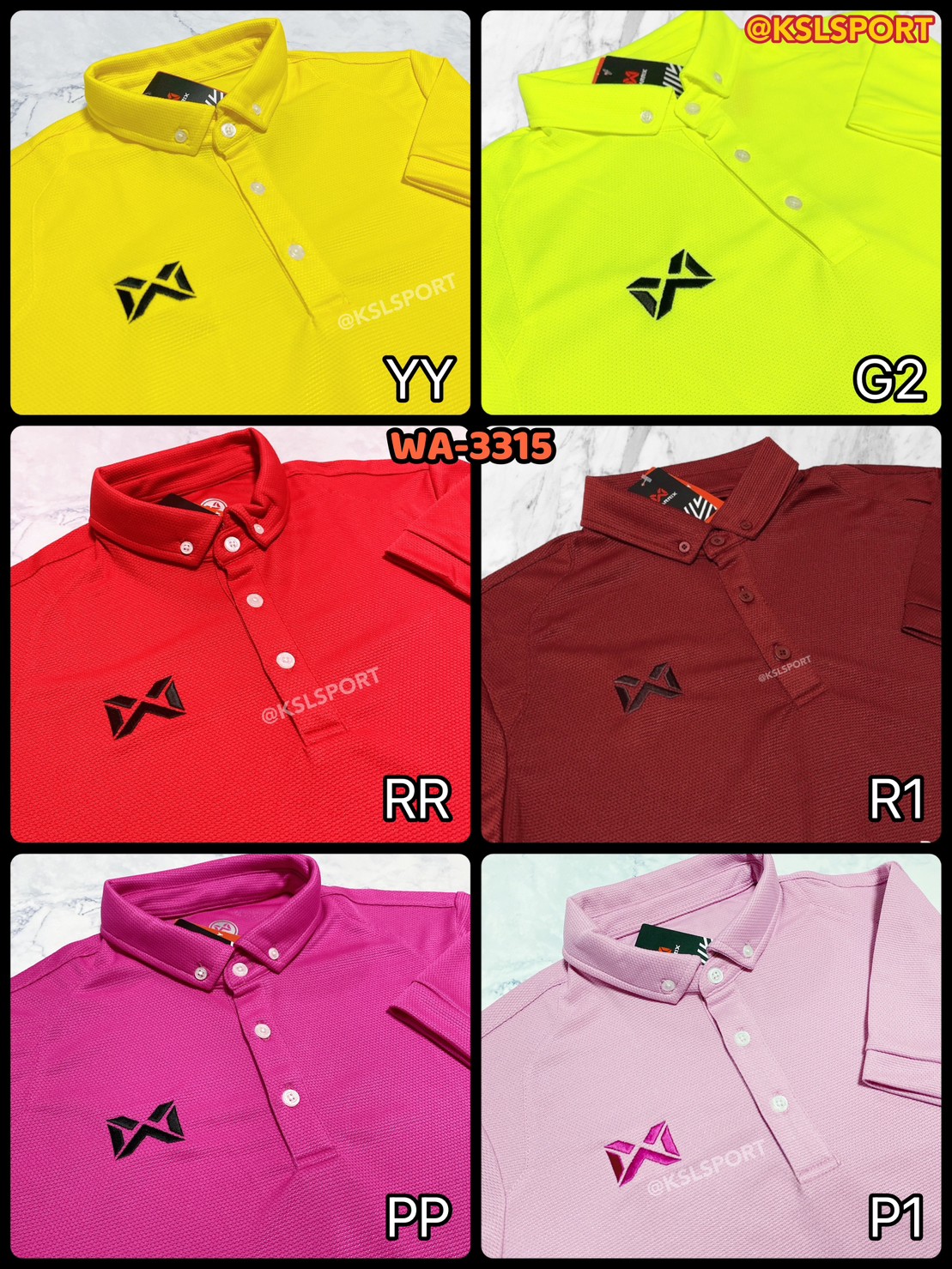 Warrix เสื้อโปโล สีล้วน รุ่น Classic Polo (WA-3315N, WA-PLAN15) สีชุดที่ 4