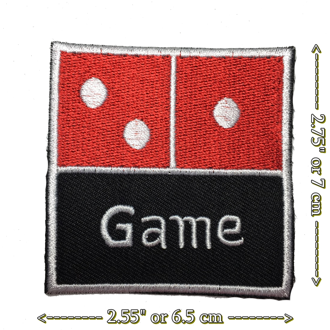 Game โดมิโน ตัวรีดติดเสื้อ อาร์มรีด อาร์มปัก ตกแต่งเสื้อผ้า หมวก กระเป๋า แจ๊คเก็ตยีนส์ Badge Embroidered Iron on Patch