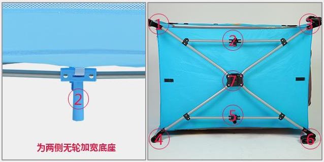 ฺB10103 เตียงplaypen สะดวกพับเก็บได้ สินค้าใหม่คุณภาพดี A2 สีฟ้า
