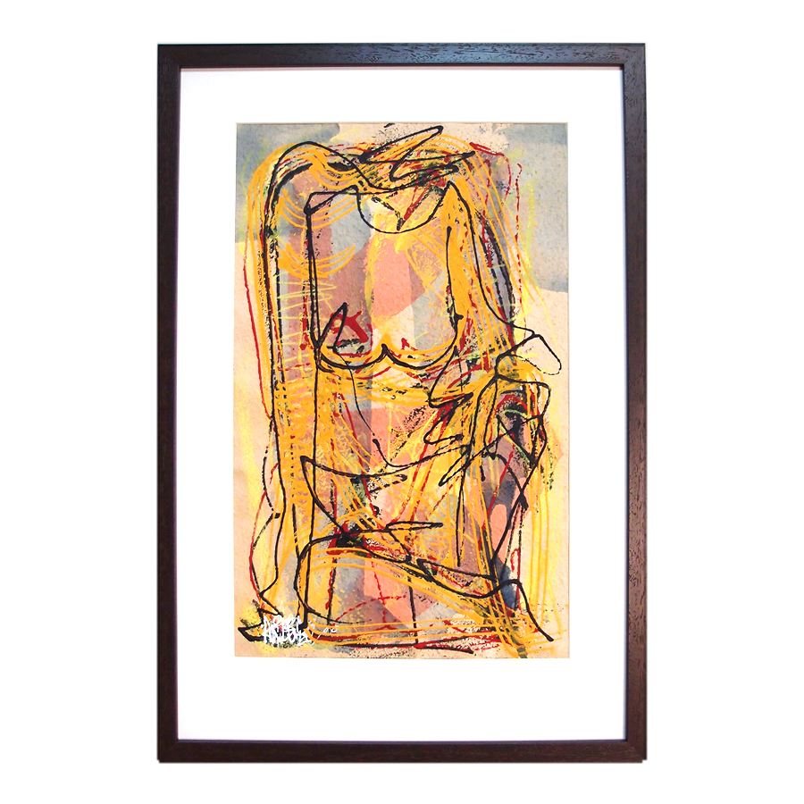 รูปนู้ดสีอะคริลิคของศิลปิน ศาสตราจารย์พิเศษอารี สุทธิพันธุ์ ศิลปินแห่งชาติ