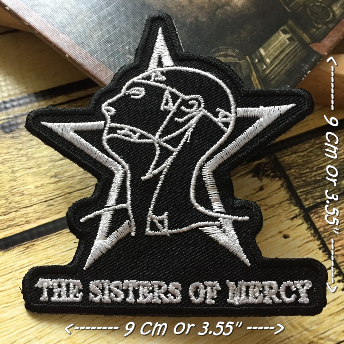 The Sisters of Mercy วงดนตรี ร็อค เฮฟวี่เมทัล พังค์ ตัวรีดแบบปัก อาร์มปัก ตัวรีดติดเสื้อ ตัวรีด ติดกระเป๋า ติดหมวก ติดแจ๊คเก็ต Rock Iron on Embroidered Patch