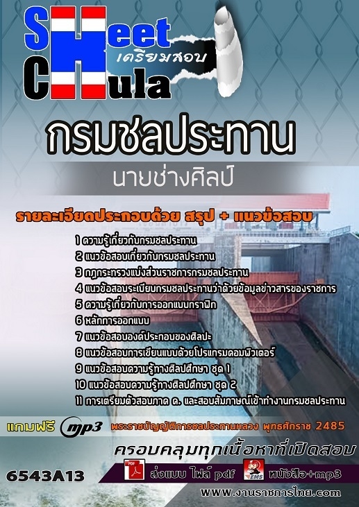 เเนวข้อสอบนายช่างศิลป์ กรมชลประทาน 2565