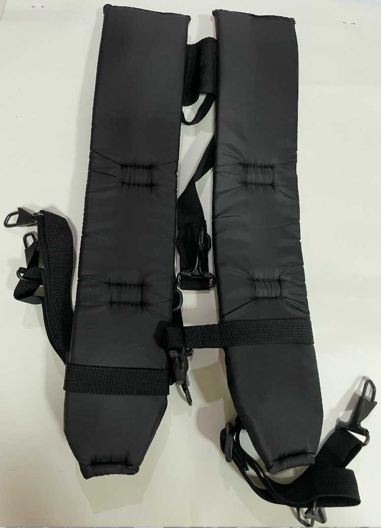 สายโยงบ่า หน้ากว้าง ดำ + เข็มขัดสนามนวม ดำ