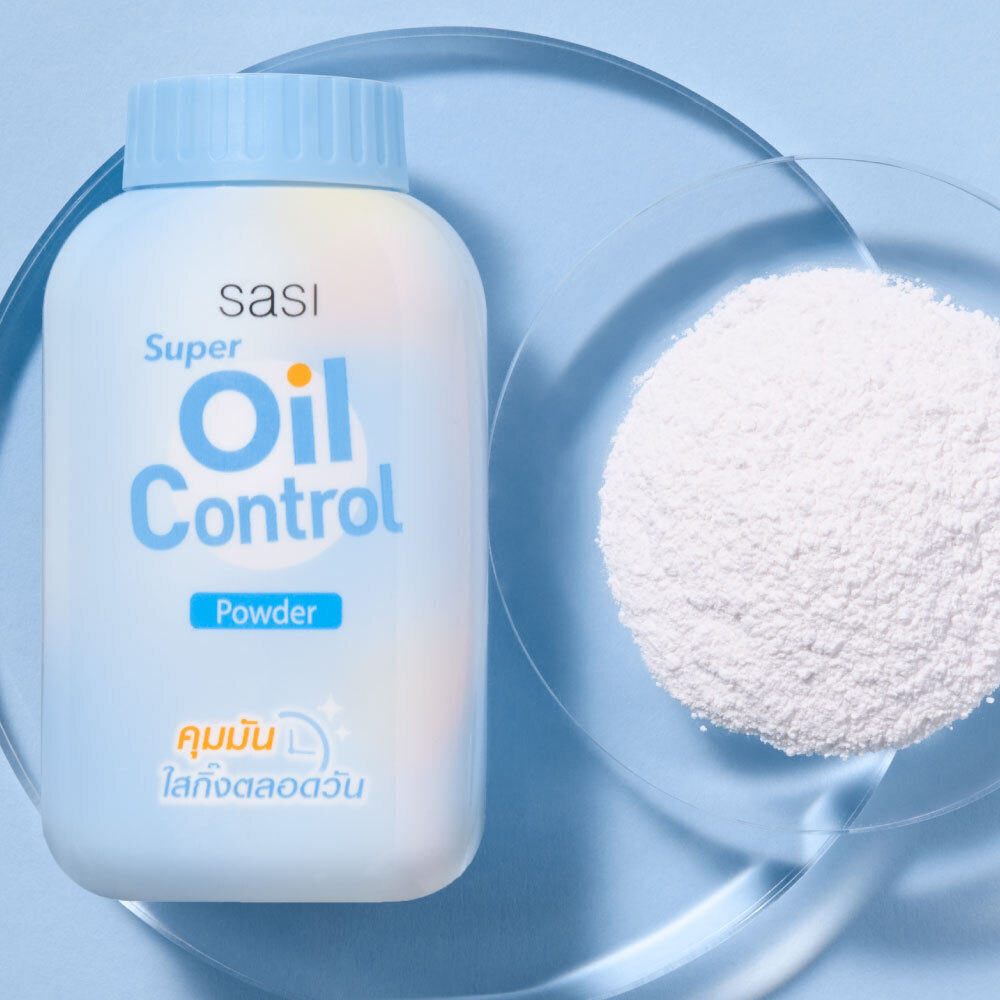 Sasi Super Oil Control Powder 50 g. ศศิ ซูเปอร์ ออยล์ คอนโทรล พาวเดอร์ 50 กรัม แป้งฝุ่นศศิ ไม่เยิ้มไม่มัน ติดผิวตลอดวัน แป้งป๋องศศิ