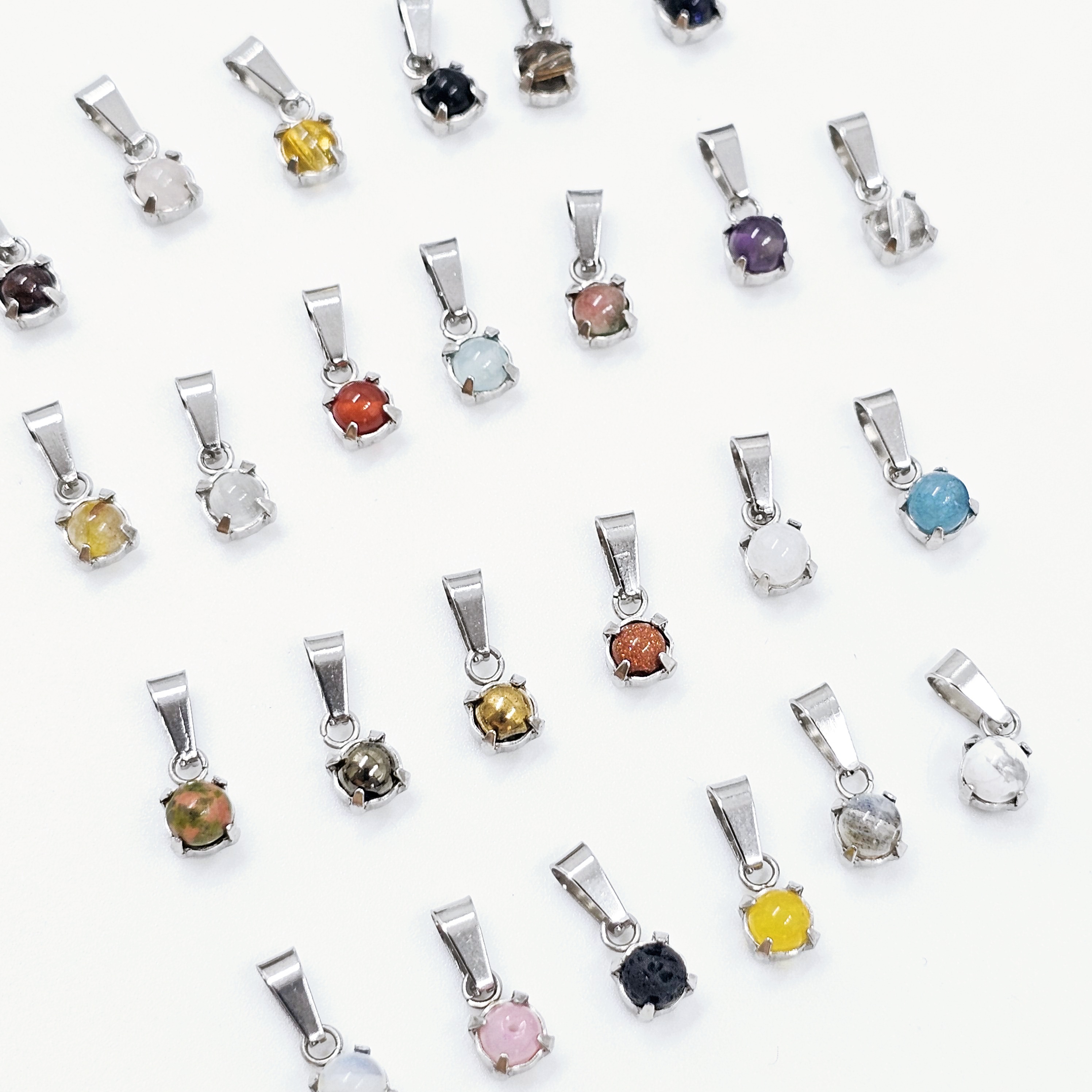 Alicia pendant - จี้หินแท้เสริมดวง พร้อมสร้อยคอ มินิมอล ไม่ลอก ไม่ดำ ไม่แพ้