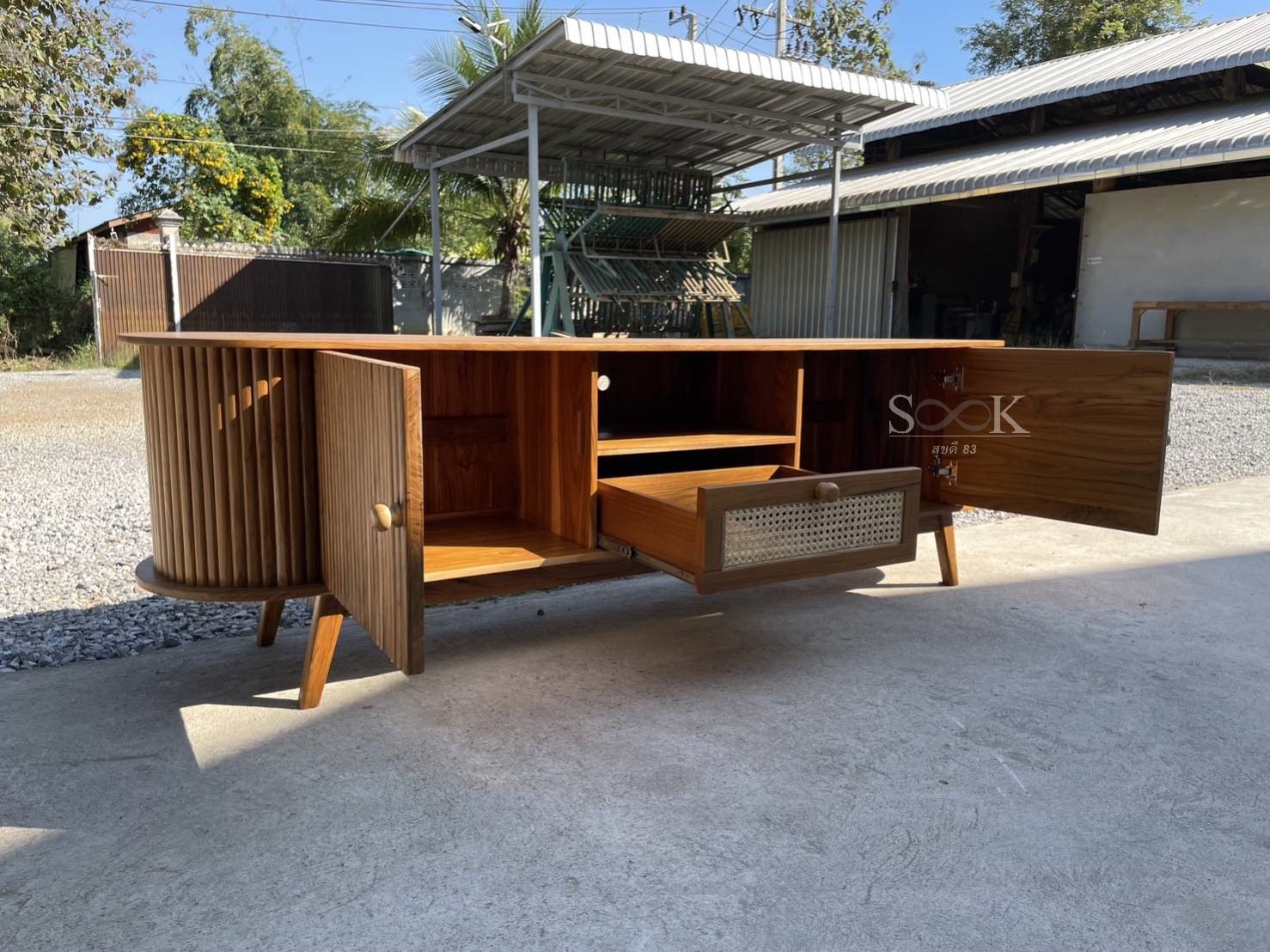 ไซด์บอร์ดซี่ลอนลิ้นชักหวาย