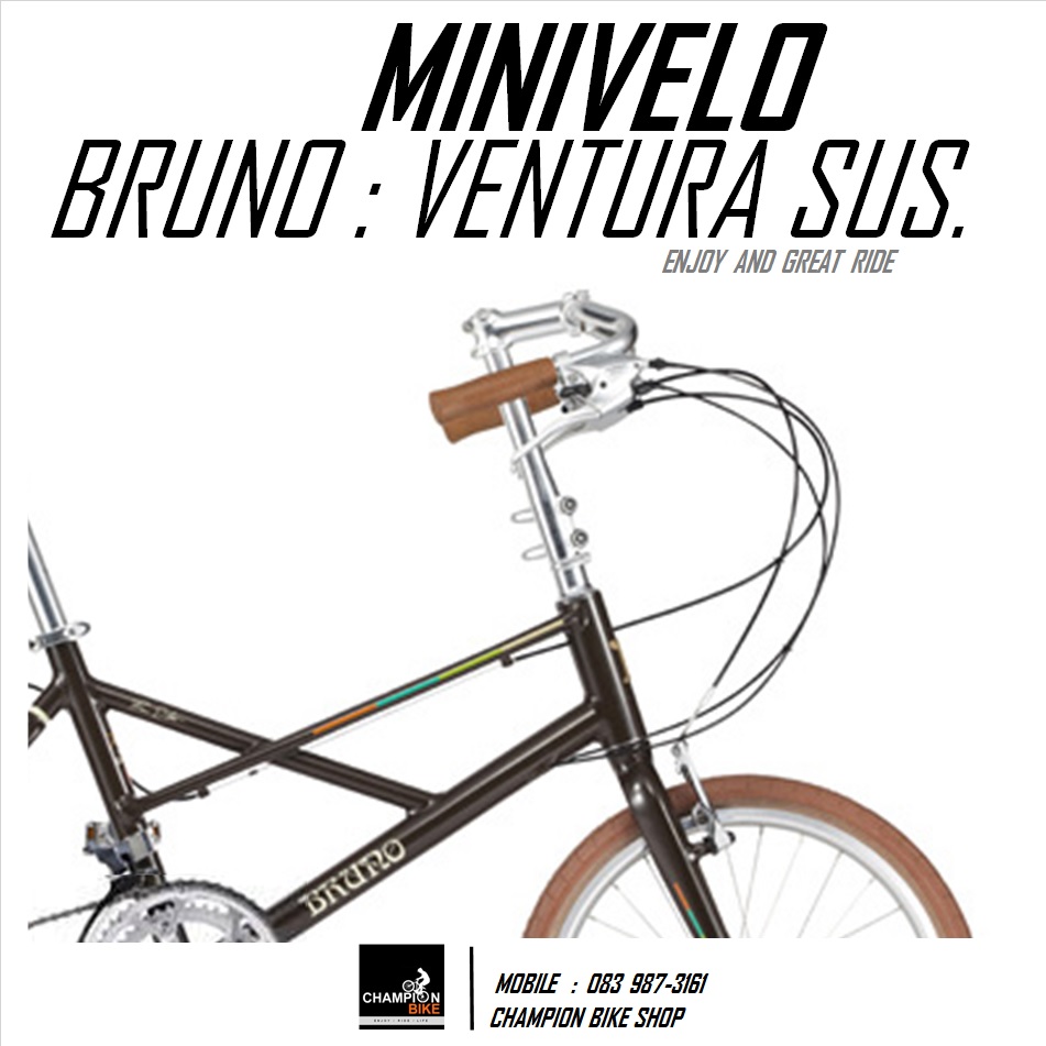 จักรยานมินิเวโล BRUNO : MINIVELO VENTURA 406 SUS. (ROAD BIKE GEAR) สีน้ำตาล