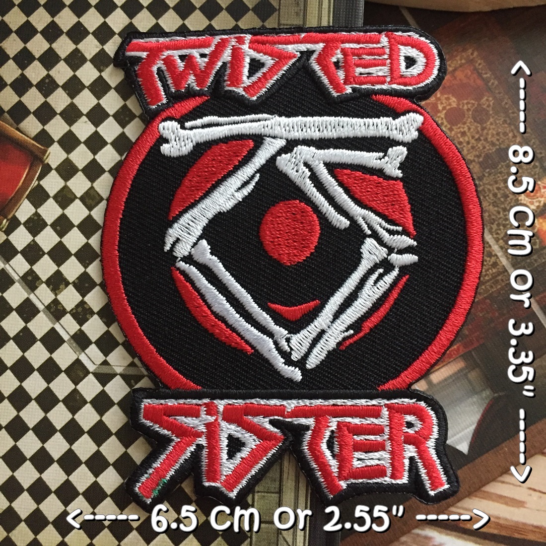Twisted Sister วงดนตรี ร็อค เฮฟวี่เมทัล พังค์ ตัวรีดแบบปัก อาร์มปัก ตัวรีดติดเสื้อ ตัวรีด ติดกระเป๋า ติดหมวก ติดแจ๊คเก็ต Rock Iron on Embroidered Patch