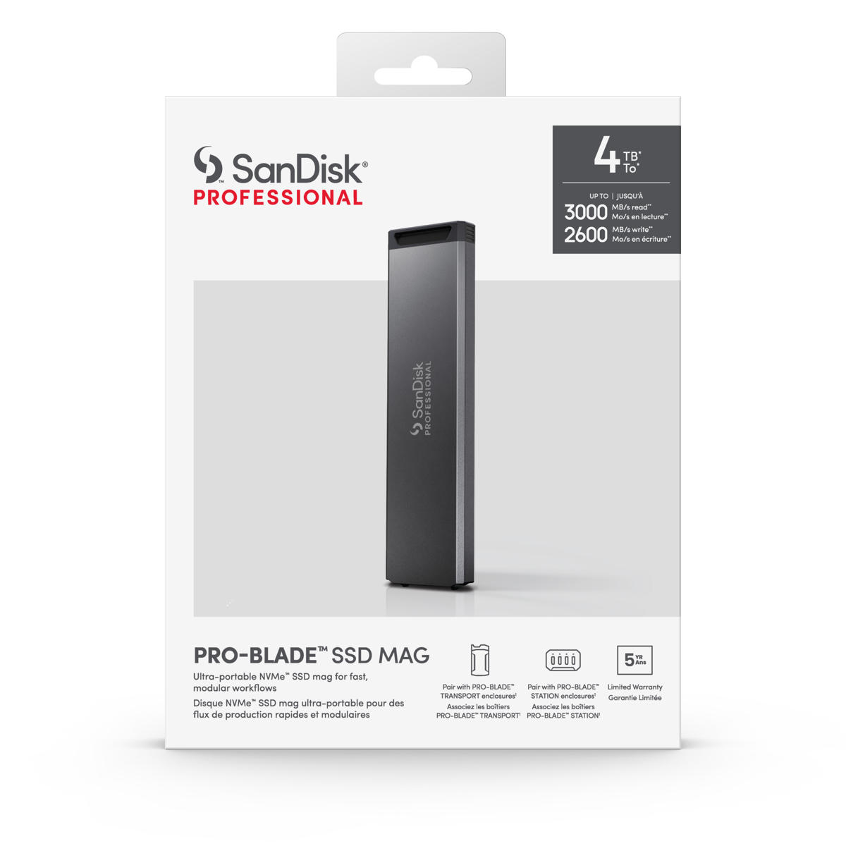 PRO-Blade SSD Mag 1TB 2TB 4TB - Portable & Modular NVMe SSD Mag, Ultra-Durable (SDPM1NS) SanDisk Professional