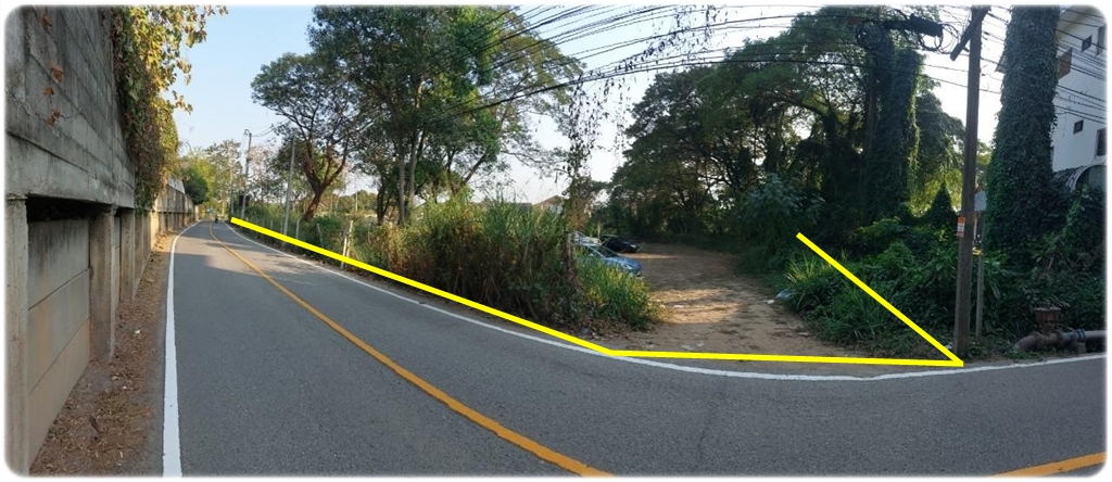 ขาย ที่ดิน 4 ไร่ สันทราย ใกล้ตัวเมืองเชียงใหม่ แปลงมุมติดถนน 2 ด้าน