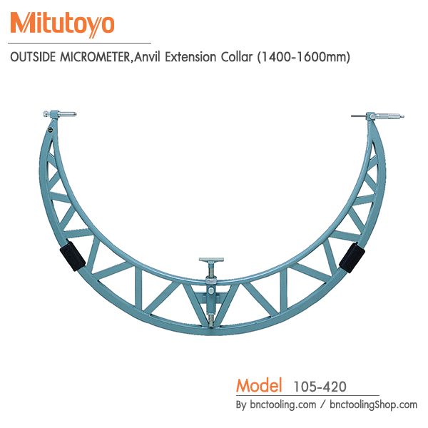Mitutoyo,OUTSIDE MICROMETER,Anvil Extension Collar (1400-1600mm),105-420