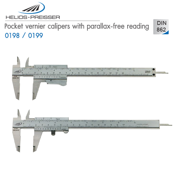 HELIOS-PREISSER ,Pocket vernier calipers,0198 / 0199