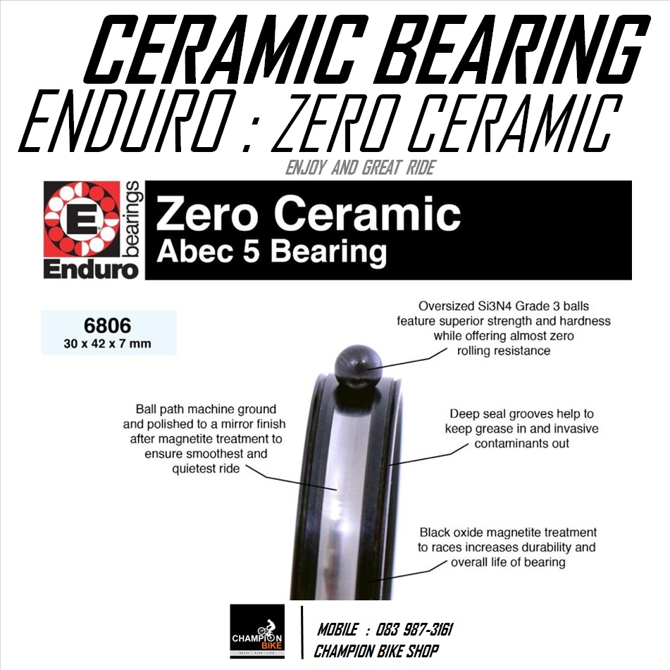 ลูกปืนกะโหลกเซรามิค BB30 / BB30A ENDURO : BKC-02346 ZERO CERAMIC BEARING BOTTOM BRACKET FOR CANNONDALE