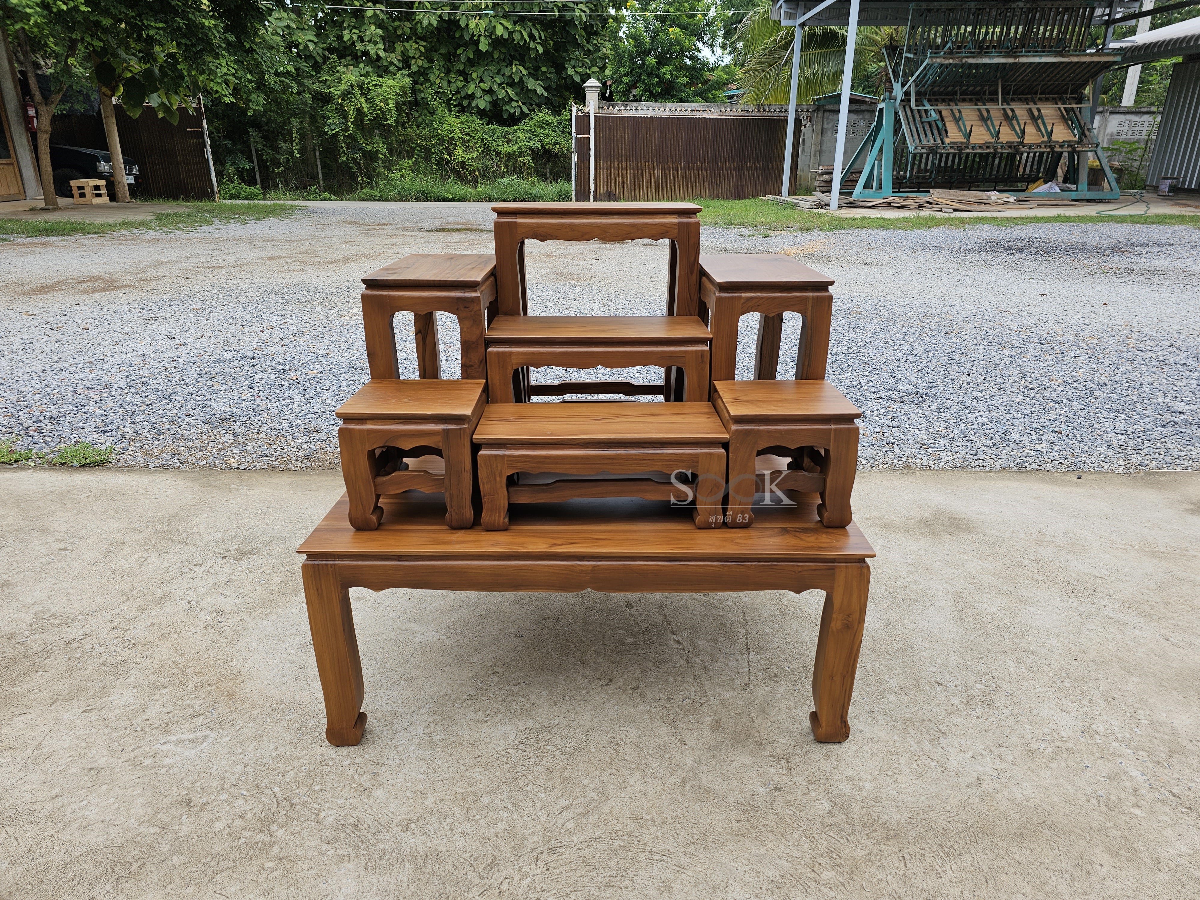 โต๊ะหมู่ 7 x 9 เรียบ