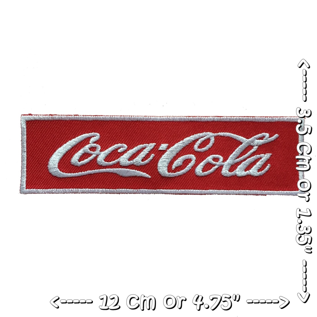 โลโก้ โค้ก วินเทจ ตัวรีดติดเสื้อ อาร์มรีด อาร์มปัก ตกแต่งเสื้อผ้า หมวก กระเป๋า แจ๊คเก็ตยีนส์ Food, Drink Embroidered Iron on Patch