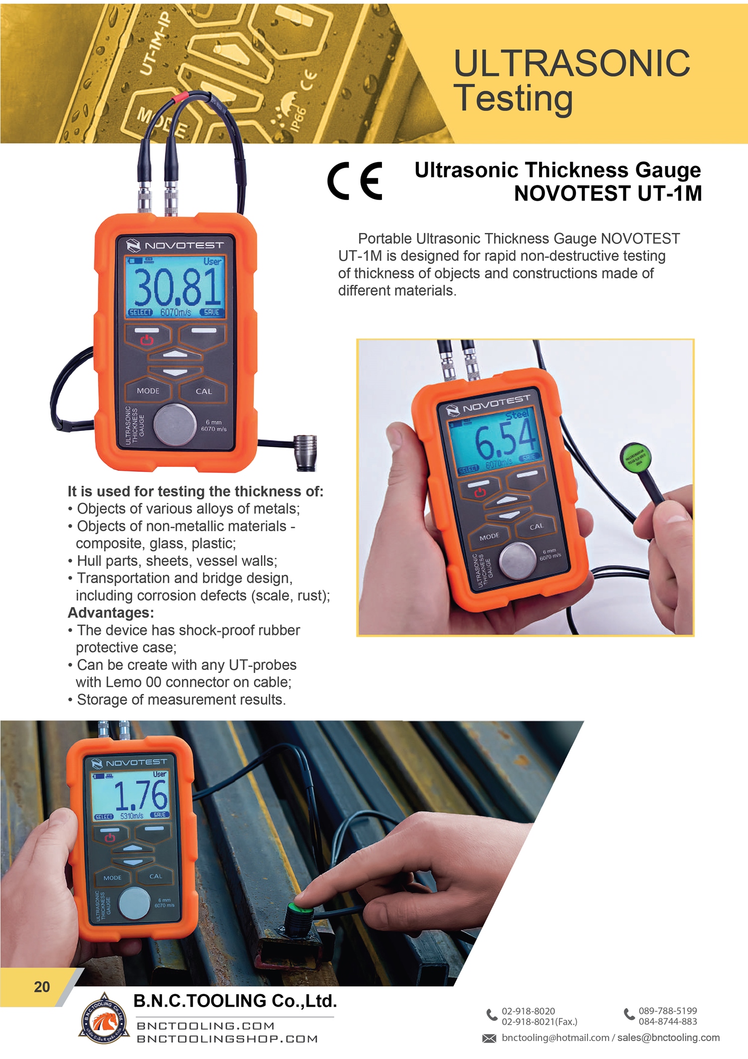 NOVOTEST,Ultrasonic Thickness Gauge NOVOTEST,UT-1M