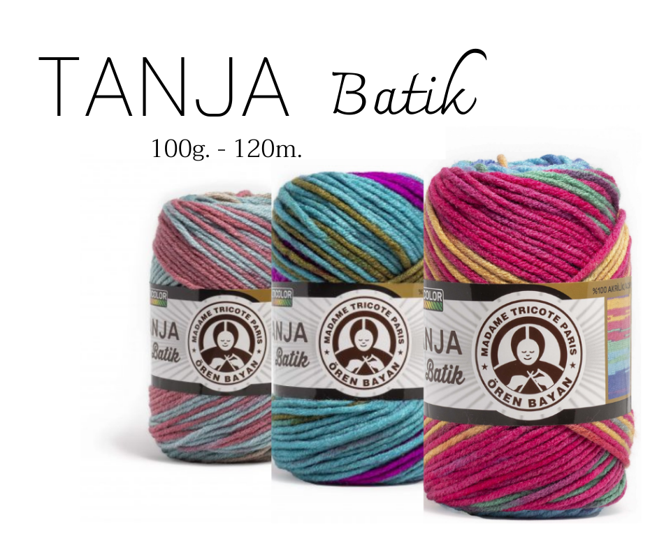ไหมพรมสีเหลือบ TANJA Batik ขนาด 100g.