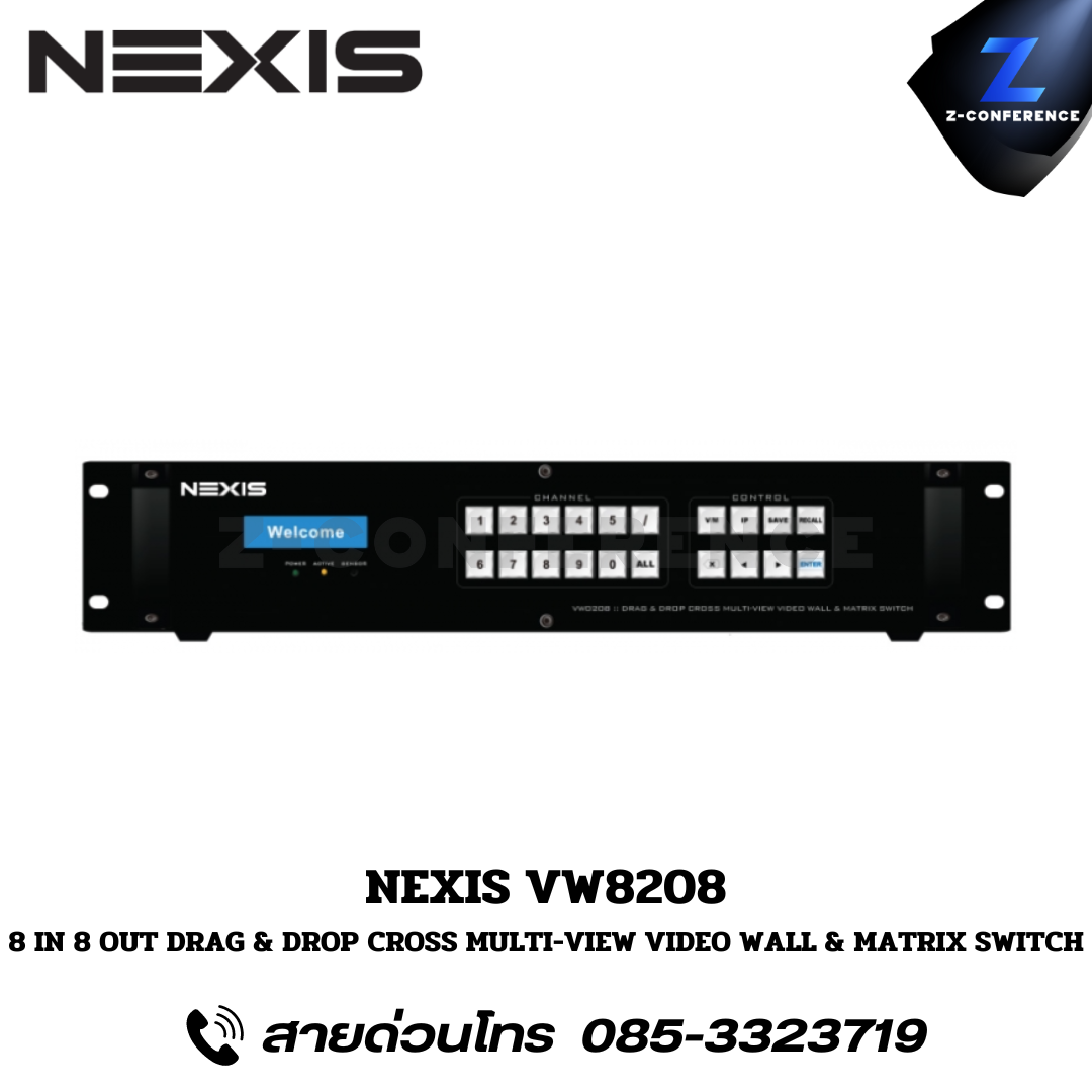NEXIS VW8208 8 IN 8 OUT DRAG & DROP CROSS MULTI-VIEW VIDEO WALL & MATRIX SWITCH