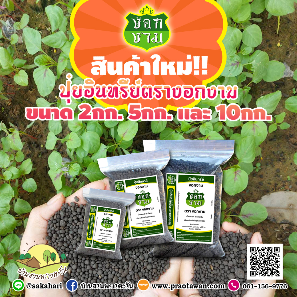 ปุ๋ยอินทรีย์ ตรางอกงาม แบ่งขายบรรจุ10กิโล