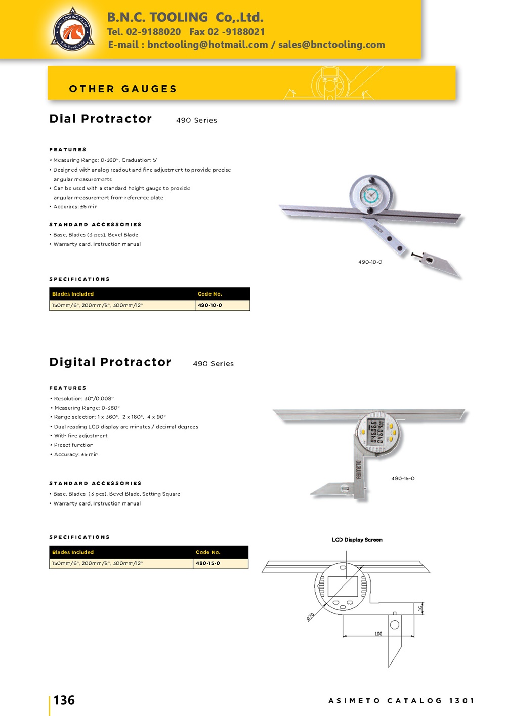 ASIMETO,P136,Dial Protractor,490-10-0
