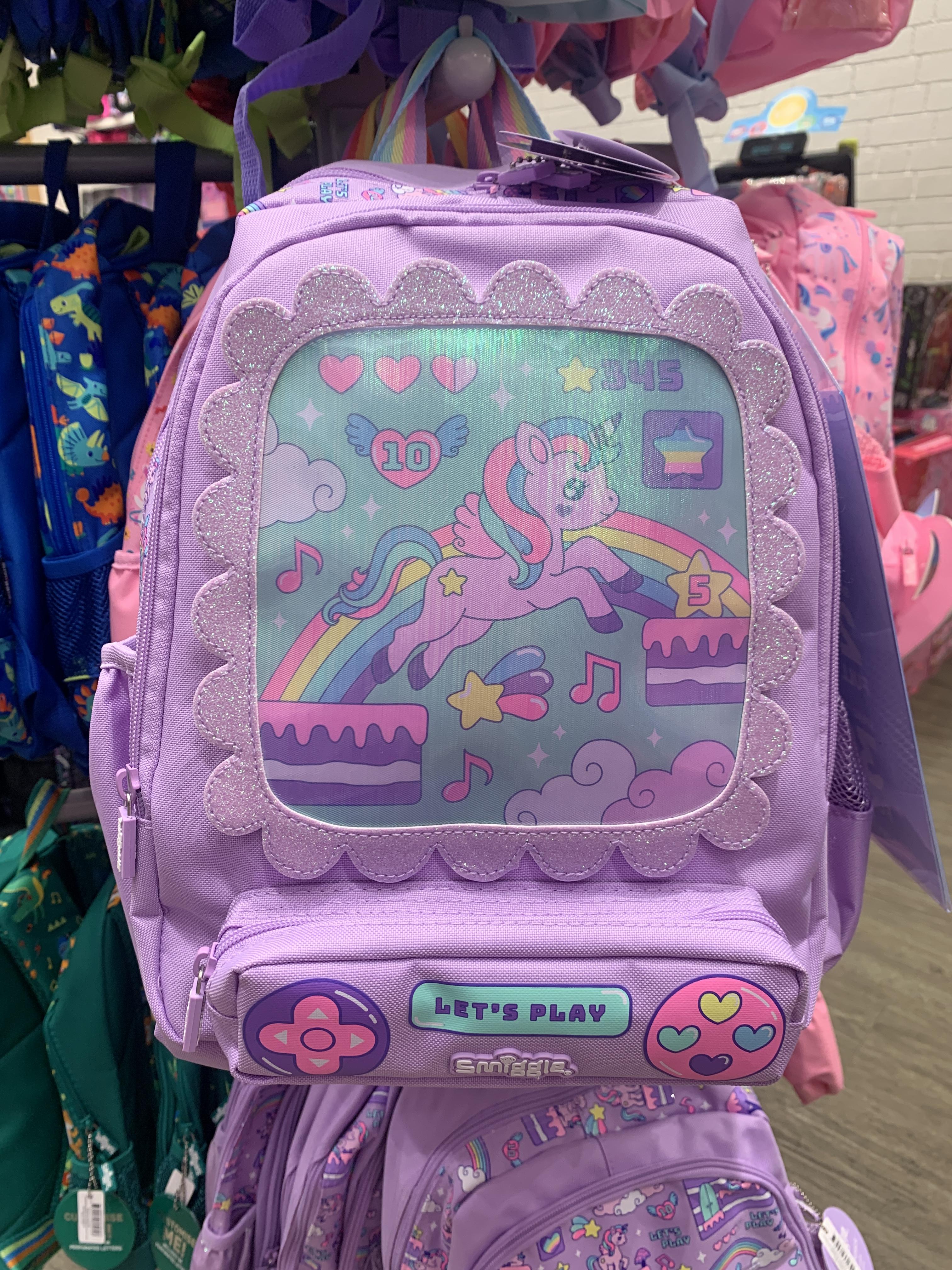 กระเป๋าสะพาย เป้ Smiggle junior - Let's play - ม่วง โพนี่